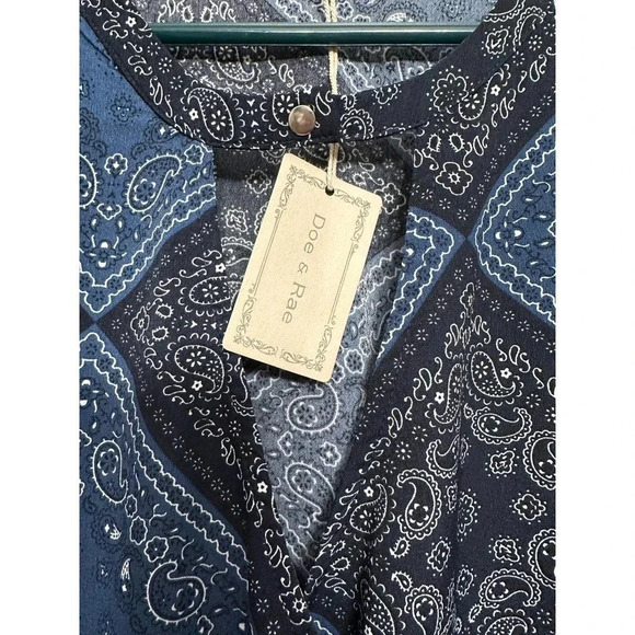 Anthropologie Doe & Rae NWT’s wrap front long sleeve blouse.size large - Picture 6 of 9